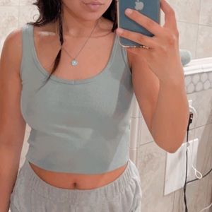 Greenish bluish, size small, good condition, unknown brand